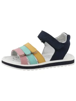 Leder-Sandalen "Cimbaly" in Dunkelblau/ Bunt