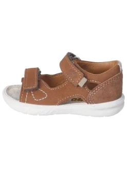 Leder-Sandalen "Claas" in Hellbraun