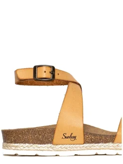 Leder-Sandalen "Dorado" in Hellbraun