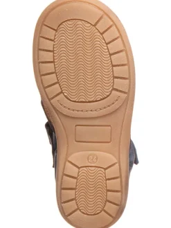 Leder-Sandalen in Blau