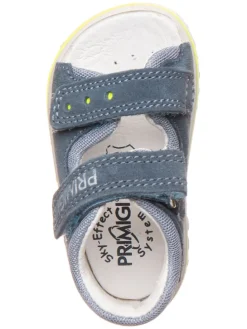 Leder-Sandalen in Blau