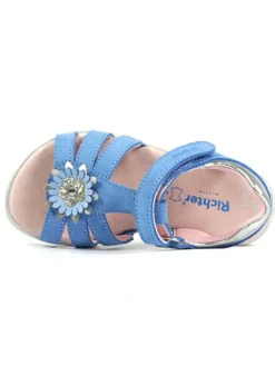 Leder-Sandalen in Blau