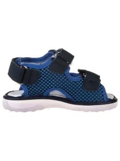 Leder-Sandalen in Blau
