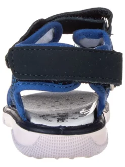 Leder-Sandalen in Blau