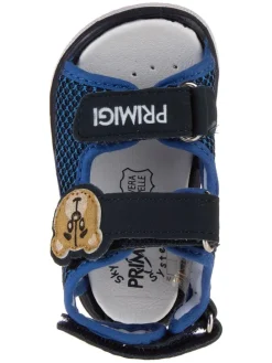 Leder-Sandalen in Blau