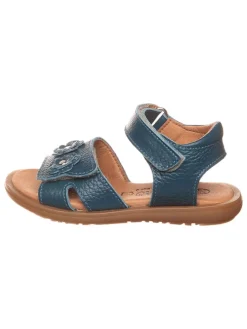 Leder-Sandalen in Blau