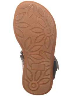 Leder-Sandalen in Blau