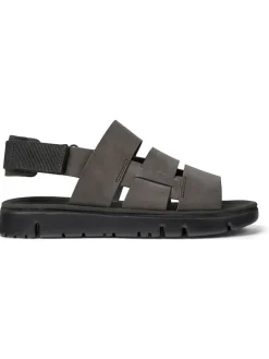 Leder-Sandalen in Braun