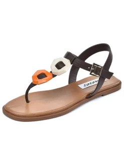 Leder-Sandalen in Braun