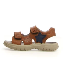 Leder-Sandalen in Braun