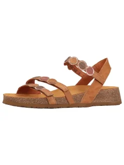 Leder-Sandalen in Braun