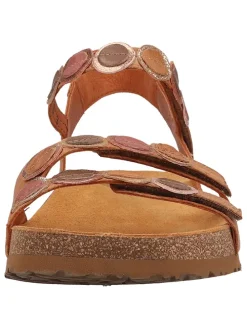 Leder-Sandalen in Braun