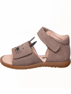 Leder-Sandalen in Braun