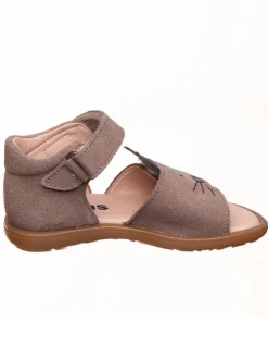 Leder-Sandalen in Braun