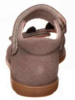 Leder-Sandalen in Braun