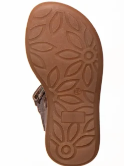 Leder-Sandalen in Braun