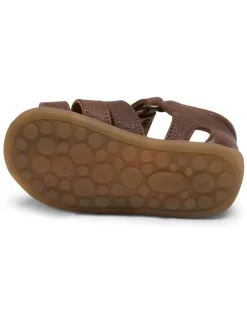 Leder-Sandalen in Braun