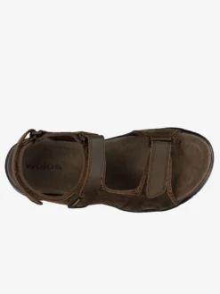 Leder-Sandalen in Braun