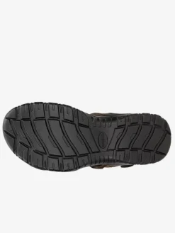 Leder-Sandalen in Braun