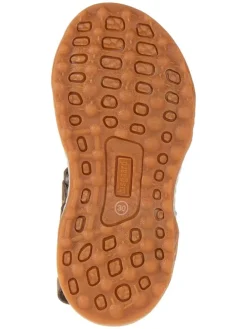 Leder-Sandalen in Braun/ Khaki