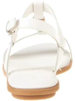Leder-Sandalen in Creme