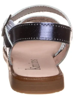 Leder-Sandalen in Dunkelblau