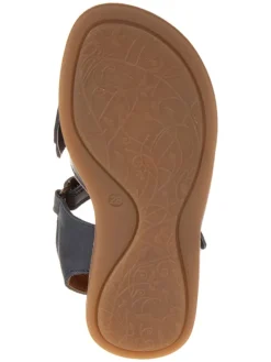 Leder-Sandalen in Dunkelblau