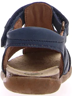 Leder-Sandalen in Dunkelblau