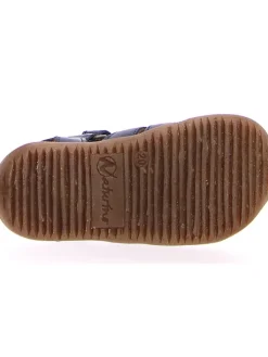 Leder-Sandalen in Dunkelblau