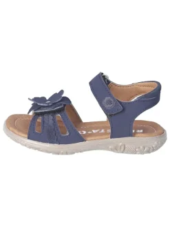 Leder-Sandalen in Dunkelblau