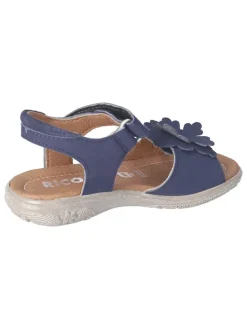 Leder-Sandalen in Dunkelblau