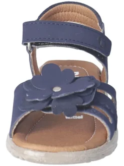 Leder-Sandalen in Dunkelblau