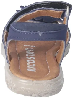 Leder-Sandalen in Dunkelblau