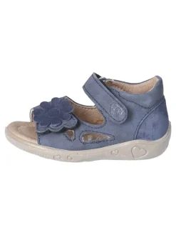 Leder-Sandalen in Dunkelblau