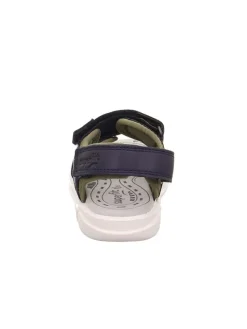 Leder-Sandalen in Dunkelblau