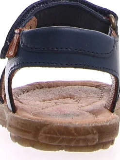 Leder-Sandalen in Dunkelblau