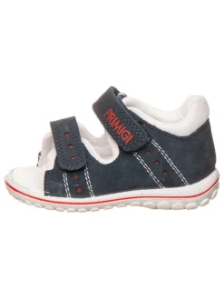 Leder-Sandalen in Dunkelblau