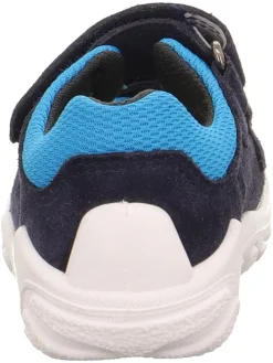 Leder-Sandalen in Dunkelblau