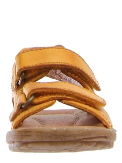 Leder-Sandalen in Gelb