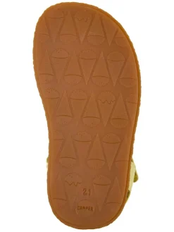 Leder-Sandalen in Gelb