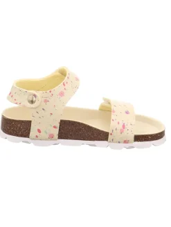 Leder-Sandalen in Gelb