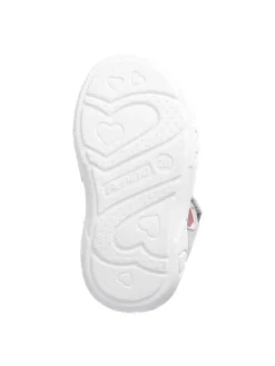 Leder-Sandalen in Grau/ Rosa