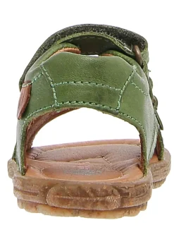 Leder-Sandalen in Grün
