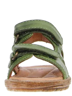 Leder-Sandalen in Grün
