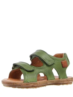 Leder-Sandalen in Grün