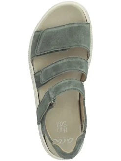 Leder-Sandalen in Grün