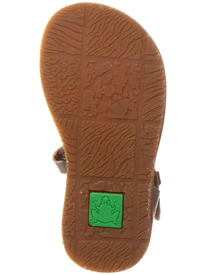 Leder-Sandalen in Hellblau