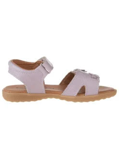 Leder-Sandalen in Lila