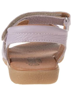 Leder-Sandalen in Lila