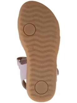 Leder-Sandalen in Lila